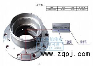 ,后轮毂（Rear wheel hub）,济南鹏旭伟业重汽配件销售公司