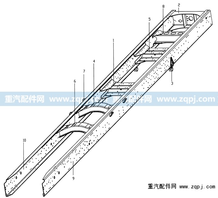 AZ9219510020,车架总成,济南驰纳重型汽车进出口贸易有限公司