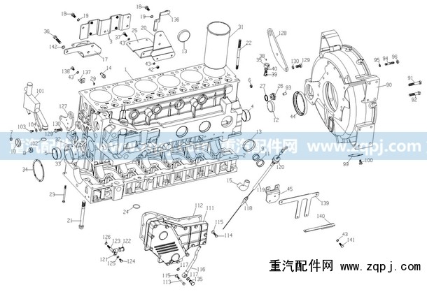 R61540010009,单缸空压机正时齿轮室,济南驰纳重型汽车进出口贸易有限公司