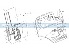 AZ1642210002,右车门总成(与左件对称）,济南驰纳重型汽车进出口贸易有限公司
