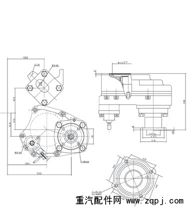 QY330/QH50,取力器装置图,潍坊山特液压机械有限公司