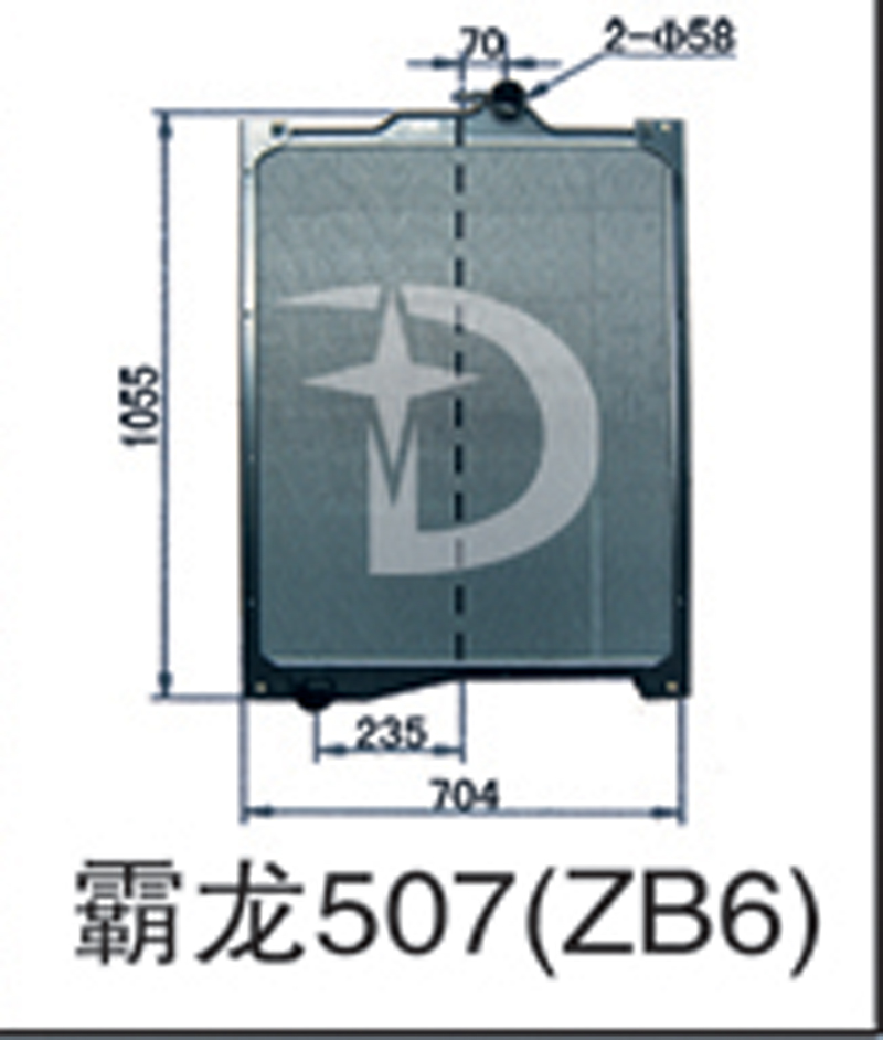 霸龙507（ZB6）,散热器,济南鼎鑫汽车散热器有限公司