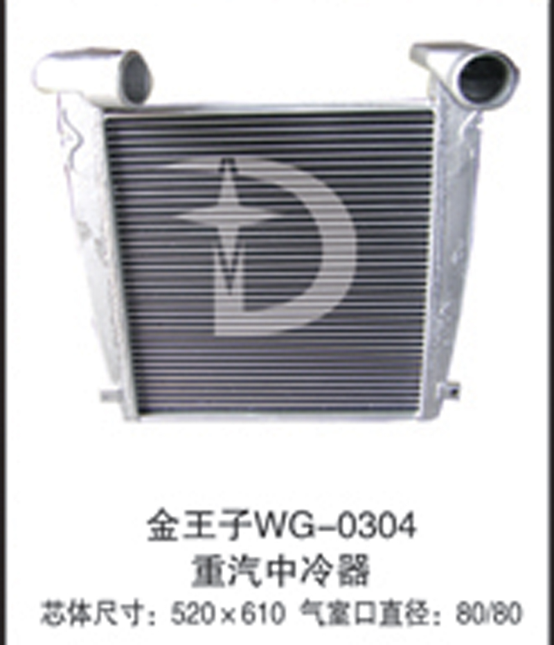 金王子WG-0304,中冷器,济南鼎鑫汽车散热器有限公司