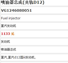 VG1246080051,喷油器,济南新动力增压器有限公司