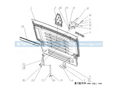 WG1642110013,散热器面罩,济南鹏翔汽车配件有限公司