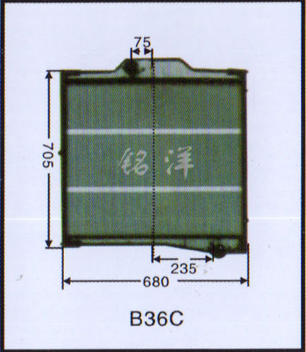 ,水箱  B36C,济南铭洋汽车散热器有限公司