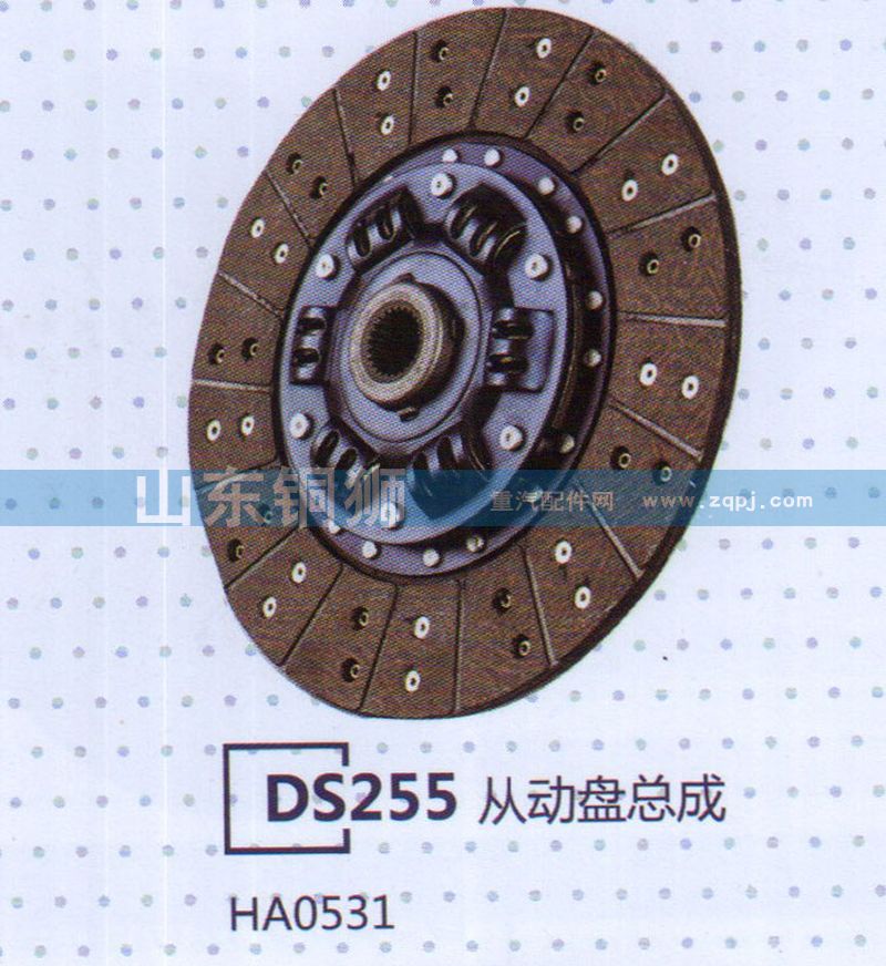 HA0531,DS255从动盘总成,山东铜狮汽车零部件有限公司