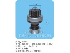 QD251D-600d(QD12D-600d)扭簧式（序号1014）,马达齿轮,聊城市洪岩汽车电器有限公司