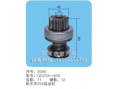 QD25X-600 序号2006,马达齿轮,聊城市洪岩汽车电器有限公司