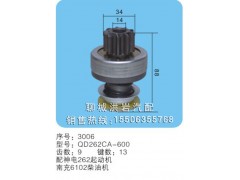 QD262CA-600 序号3006,马达齿轮,聊城市洪岩汽车电器有限公司