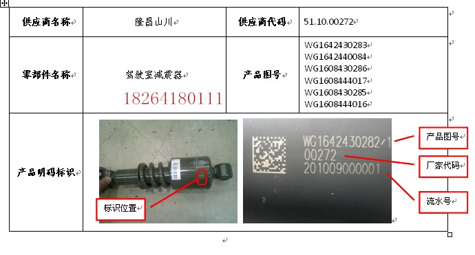 WG1642430288,减震器总成,济南百思特驾驶室车身焊接厂