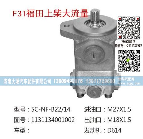 1131134001002,转向泵,济南大瑞汽车配件有限公司