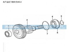 S130T-1707047,东风豪沃全套齿轮轴J，用于卡车份漂白齿轮轴,济南鑫聚恒汽车配件有限公司