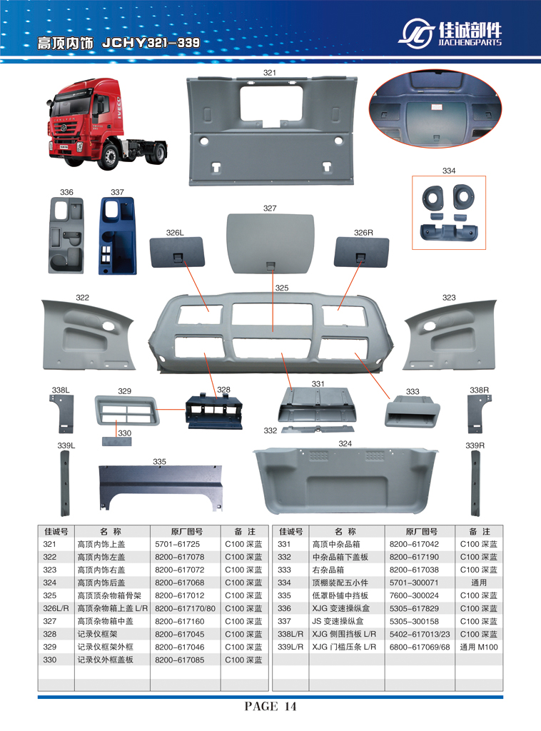 顶棚装配五小件5701-300071/5701-300071