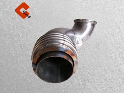 712W15204-0173,C7H exhaust pipe with urea nozzle seat,济南向前汽车配件有限公司