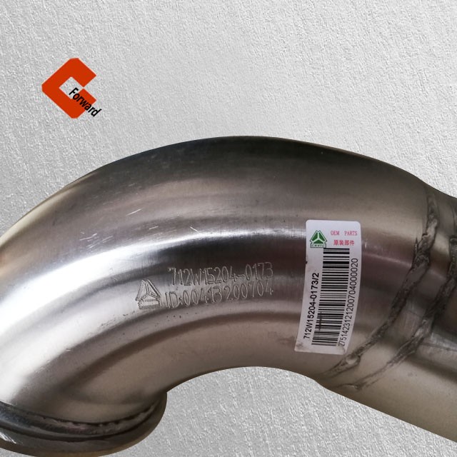 712W15204-0173,C7H exhaust pipe with urea nozzle seat,济南向前汽车配件有限公司