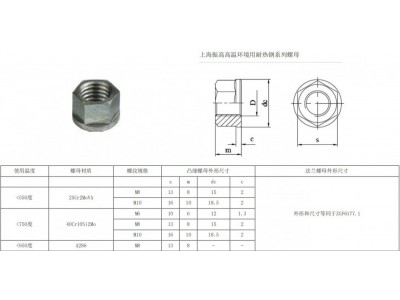 ,耐高温螺母,上海振高汽车科技有限公司