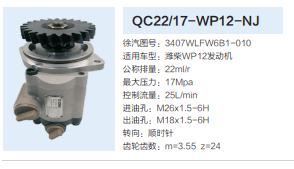 QC22/17-WP12-NJ,转向助力泵,济南泉达汽配有限公司