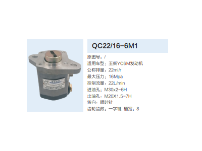 QC22/16-6M1,转向助力泵,济南泉达汽配有限公司