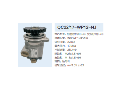 3407WLFW6B1-010,转向助力泵,济南泉达汽配有限公司