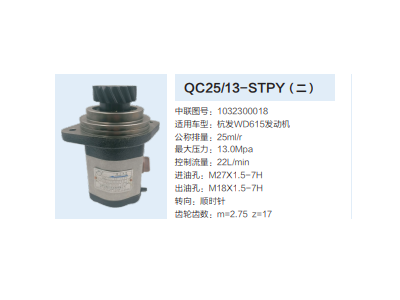 QC25/13-STPY,转向助力泵,济南泉达汽配有限公司