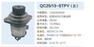 QC25/13-STPY,转向助力泵,济南泉达汽配有限公司