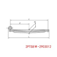 拖车汽车钢板弹簧平衡悬架供应 2PTS8М-2903012
