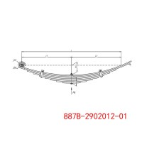拖车钢板弹簧汽车底盘配件板弹簧 887B-2902012-01