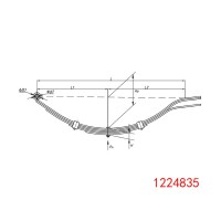 客车拖车底盘悬架板簧 1224835AL-KO