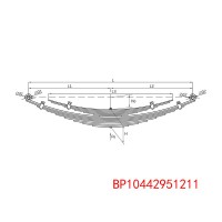 卡车底盘钢板弹簧平衡悬架 BP10442951211