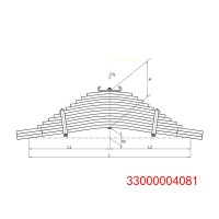 依维柯拖拉机钢板弹簧平衡悬架 33000004081