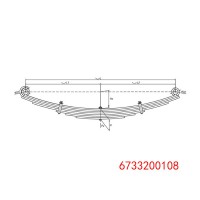 奔驰钢板弹簧平衡悬架 6733200108