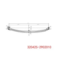 嘎斯客车底盘板簧总成 320425-2902010