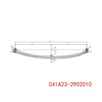 嘎斯越野车底盘悬架板簧 C41A23-2902010