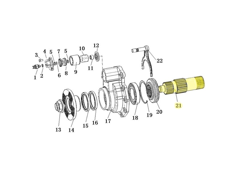 L9030255K0,Front Output Shaft,济南向前汽车配件有限公司