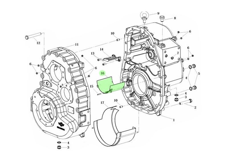 B903013000,Upper cooling plate assembly,济南向前汽车配件有限公司