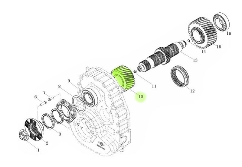 L903020700,Low speed gear,济南向前汽车配件有限公司