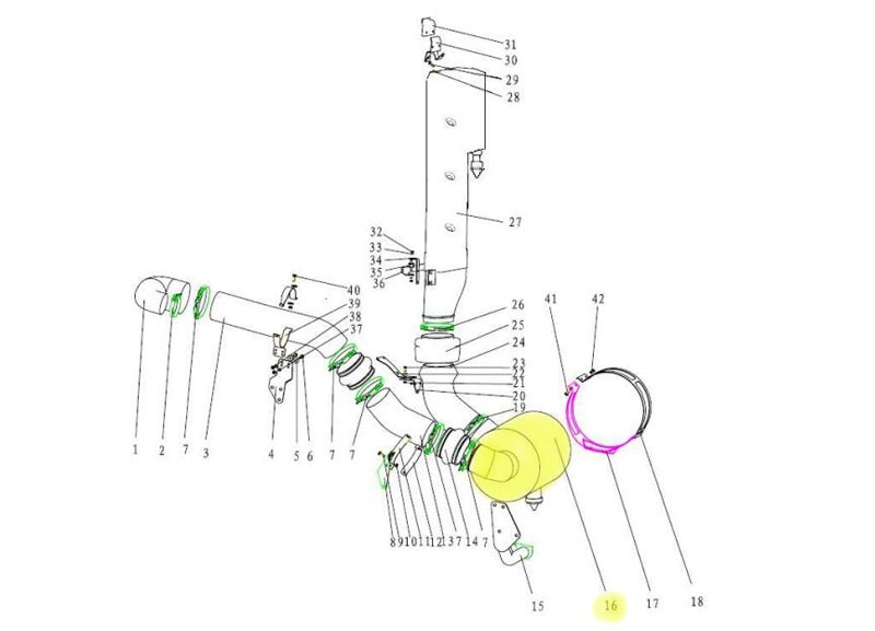 DZ97259190450L,Air filter cartridge assembly,济南向前汽车配件有限公司