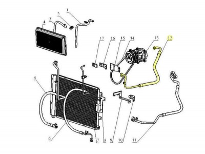 2483734,Compressor-condenser connection pipe,济南向前汽车配件有限公司