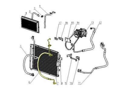 2492225,Evaporator inlet pipe,济南向前汽车配件有限公司