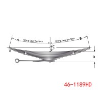 重型卡车后钢板弹簧悬架  46-1189HD