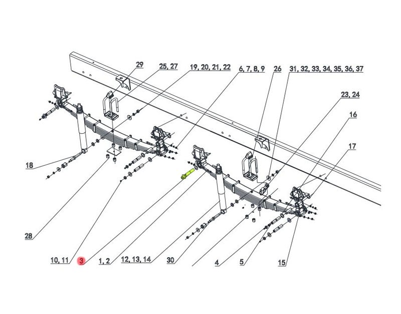 BZ29771030,Leaf spring pin,济南向前汽车配件有限公司