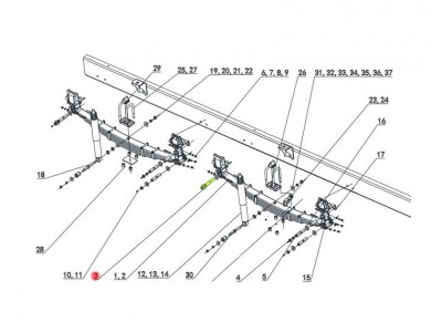 BZ29771030,Leaf spring pin,济南向前汽车配件有限公司