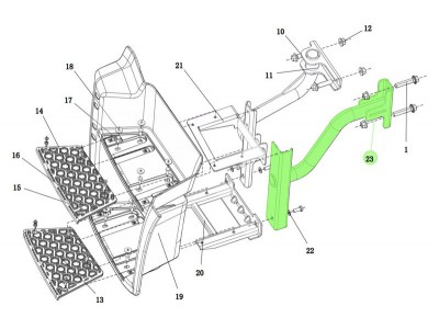 DZ15221247982,Left rear bracket welded total,济南向前汽车配件有限公司