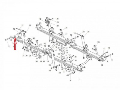 AZ9925522104   前钢板衬套总成,Front steel bushing assembly,济南向前汽车配件有限公司