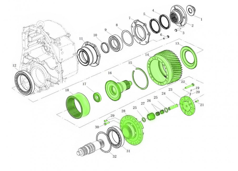 L9030283AO/285AO  差速器总成,Differential assembly,济南向前汽车配件有限公司