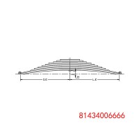 81434006666 MAN后钢板弹簧
