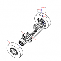 ODT005028919 Front axle installation assembly