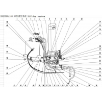 880860A0150 貨箱傾卸機構(gòu) Container dumping Bodies  8808600A100 舉升液壓系統(tǒng) Lifting system  8808610A003 舉升傳動軸組件 