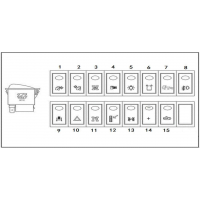 JK933J-003 后照燈翹板開關 Working lamp switch